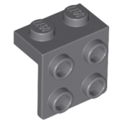 Bracket 1 x 2 - 2 x 2 - Dark Bluish Gray
