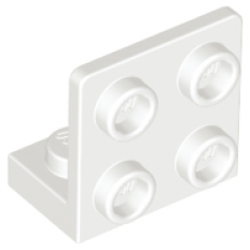 Bracket 1 x 2 - 2 x 2 Inverted - White