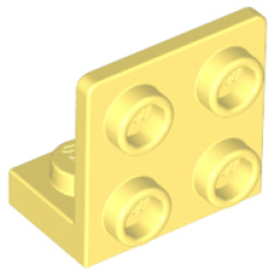 Bracket 1 x 2 - 2 x 2 Inverted - Bright Light Yellow