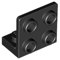 Bracket 1 x 2 - 2 x 2 Inverted - Black