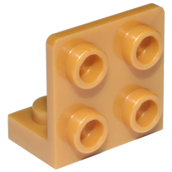 Bracket 1 x 2 - 2 x 2 Inverted - Pearl Gold