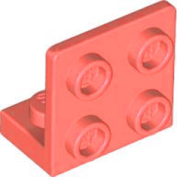 Bracket 1 x 2 - 2 x 2 Inverted - Coral