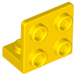 Bracket 1 x 2 - 2 x 2 Inverted - Yellow