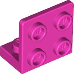 Bracket 1 x 2 - 2 x 2 Inverted - Dark Pink