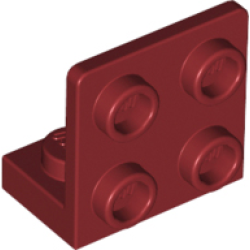 Bracket 1 x 2 - 2 x 2 Inverted - Dark Red