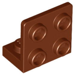 Bracket 1 x 2 - 2 x 2 Inverted - Reddish Brown