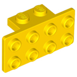Bracket 1 x 2 - 2 x 4 - Yellow