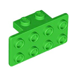 Bracket 1 x 2 - 2 x 4 - Bright Green