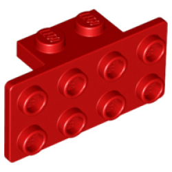 Bracket 1 x 2 - 2 x 4 - Red