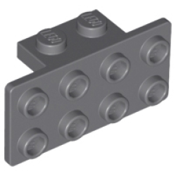 Bracket 1 x 2 - 2 x 4 - Dark Bluish Gray
