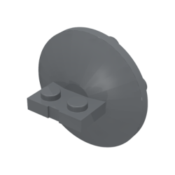 Bracket 1 x 2 - 4 x 4 Round Dish - Dark Bluish Gray