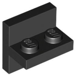 Bracket 2 x 2 - 1 x 2 Centered - Black