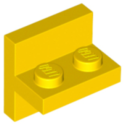 Bracket 2 x 2 - 1 x 2 Centered - Yellow