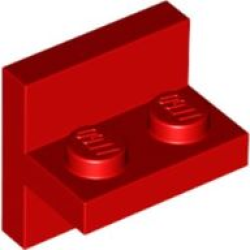 Bracket 2 x 2 - 1 x 2 Centered - Red