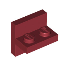 Bracket 2 x 2 - 1 x 2 Centered - Dark Red