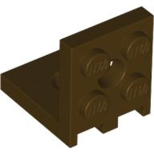 Деталь LEGO 3956 Bracket 2 x 2 - 2 x 2 with 2 Holes - Dark Brown