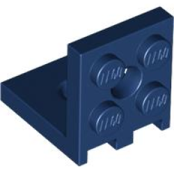Bracket 2 x 2 - 2 x 2 with 2 Holes - Dark Blue