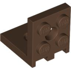Bracket 2 x 2 - 2 x 2 with 2 Holes - Brown