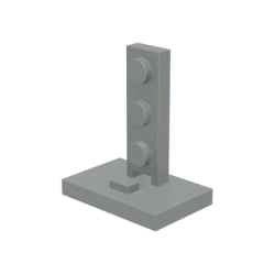 Bracket 2 x 3 - 1 x 3 (Train Signal Stand) - Light Gray