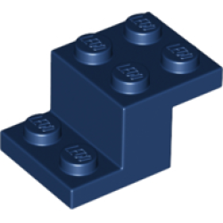 Bracket 3 x 2 x 1 1/3 with Bottom Stud Holder - Dark Blue