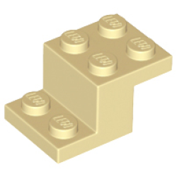 Bracket 3 x 2 x 1 1/3 with Bottom Tube - Tan
