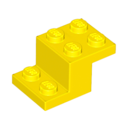 Bracket 3 x 2 x 1 1/3 with Bottom Tube - Yellow