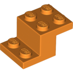 Bracket 3 x 2 x 1 1/3 with Bottom Tube - Orange