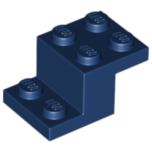 Деталь LEGO 18671 Bracket 3 x 2 x 1 1/3 with Bottom Tube - Dark Blue