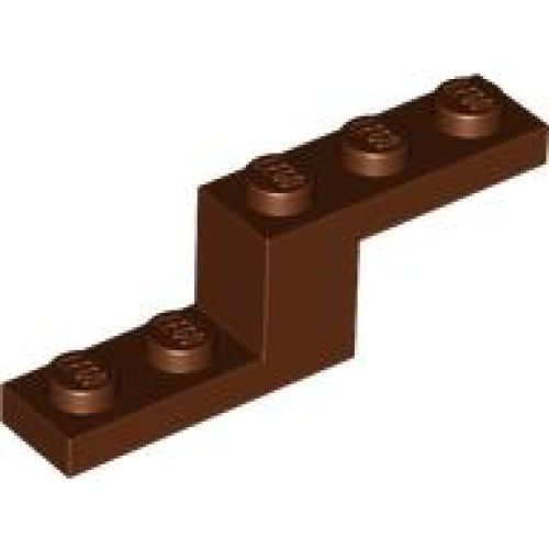 Деталь LEGO 5712 Bracket 5 x 1 x 1 1/3 - Reddish Brown