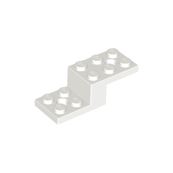 Bracket 5 x 2 x 1 1/3 with 2 Holes and Bottom Tube - White