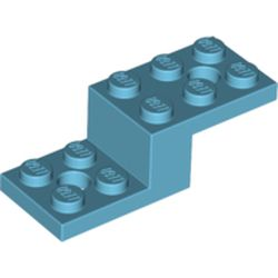 Bracket 5 x 2 x 1 1/3 with 2 Holes and Bottom Tube - Medium Azure