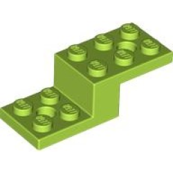 Bracket 5 x 2 x 1 1/3 with 2 Holes and Bottom Tube - Lime