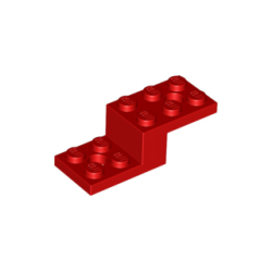 Bracket 5 x 2 x 1 1/3 with 2 Holes and Bottom Tube - Red