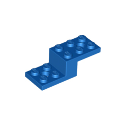 Bracket 5 x 2 x 1 1/3 with 2 Holes and Bottom Tube - Blue