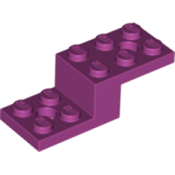 Bracket 5 x 2 x 1 1/3 with 2 Holes and Bottom Tube - Magenta