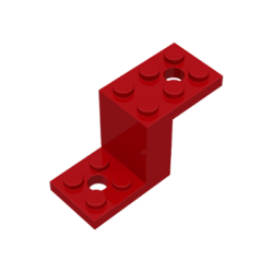 Bracket 5 x 2 x 2 1/3 with 2 Holes - Red