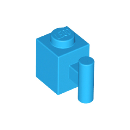Деталь LEGO 2921 Brick, Modified 1 x 1 with Bar Handle - Dark Azure