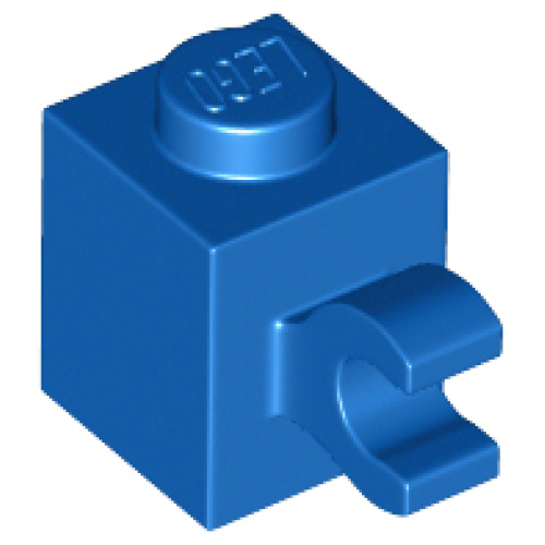 Деталь LEGO 60476 Brick, Modified 1 x 1 with Clip (Horizontal Grip) - Blue