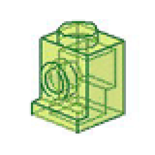 Деталь LEGO 4070 Brick, Modified 1 x 1 with Headlight - Trans-Neon Green