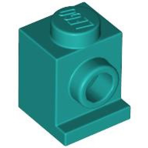 Деталь LEGO 4070 Brick, Modified 1 x 1 with Headlight - Dark Turquoise