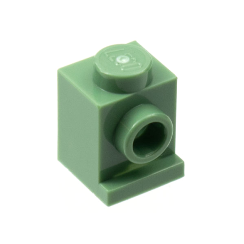 Деталь LEGO 4070 Brick, Modified 1 x 1 with Headlight - Sand Green