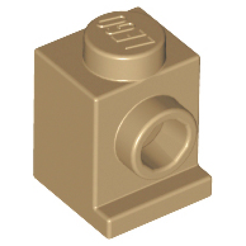 Деталь LEGO 4070 Brick, Modified 1 x 1 with Headlight - Dark Tan
