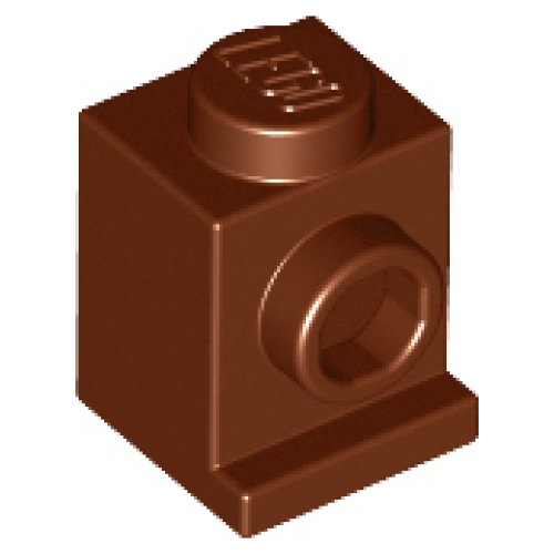 Деталь LEGO 4070 Brick, Modified 1 x 1 with Headlight - Reddish Brown