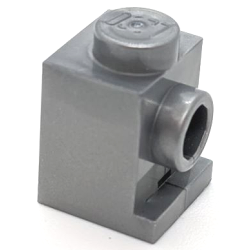 Деталь LEGO 4070 Brick, Modified 1 x 1 with Headlight - Flat Silver