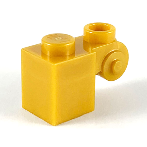 Деталь LEGO 20310 Brick, Modified 1 x 1 with Scroll with Hollow Stud - Pearl Gold