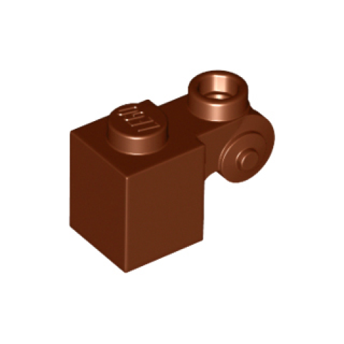 Деталь LEGO 20310 Brick, Modified 1 x 1 with Scroll with Hollow Stud - Reddish Brown