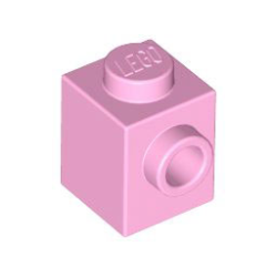 Brick, Modified 1 x 1 with Stud on Side - Bright Pink