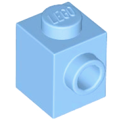 Brick, Modified 1 x 1 with Stud on Side - Bright Light Blue
