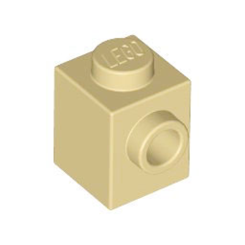 Деталь LEGO 87087 Brick, Modified 1 x 1 with Stud on Side - Tan