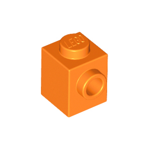 Деталь LEGO 87087 Brick, Modified 1 x 1 with Stud on Side - Orange